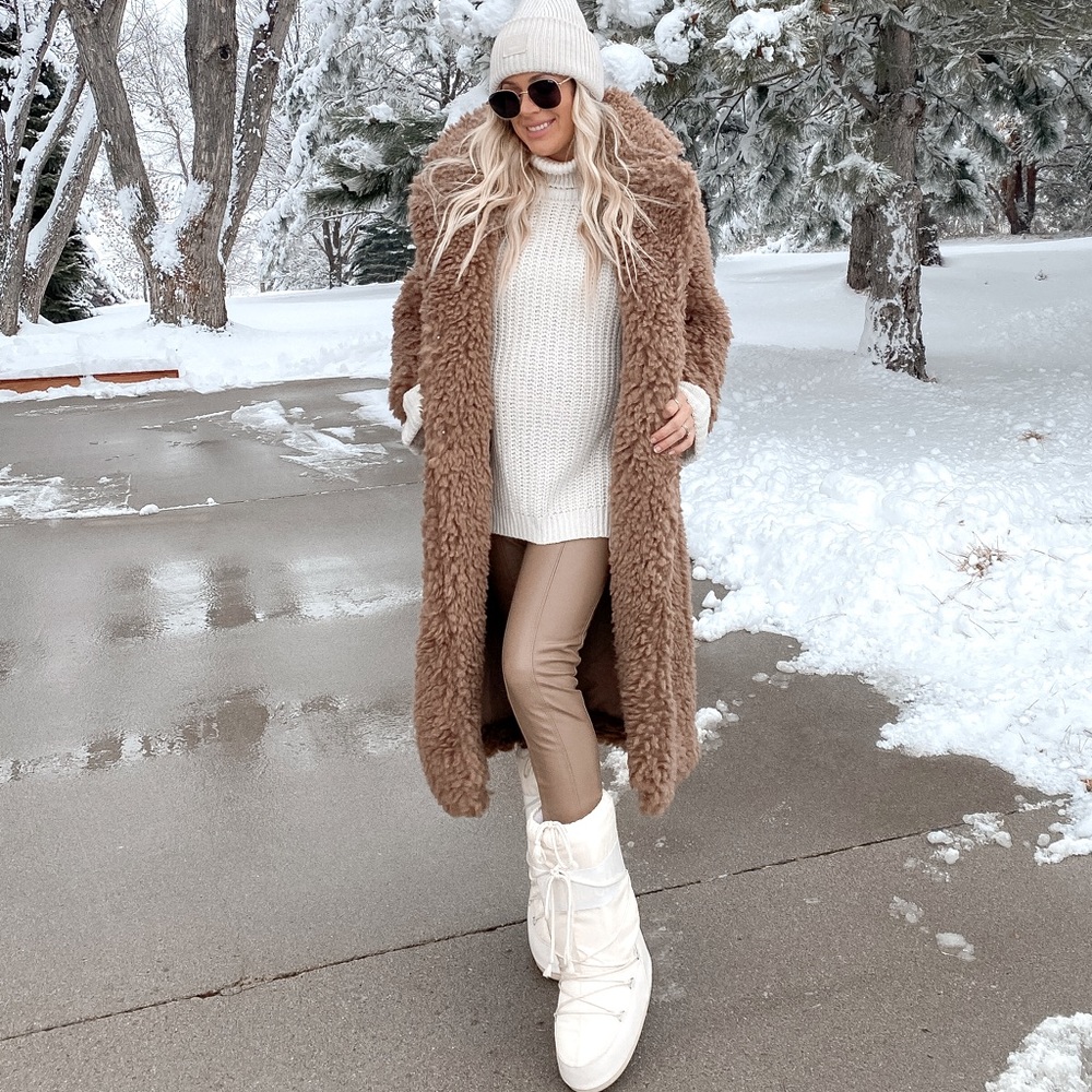 Brown long Teddy coat